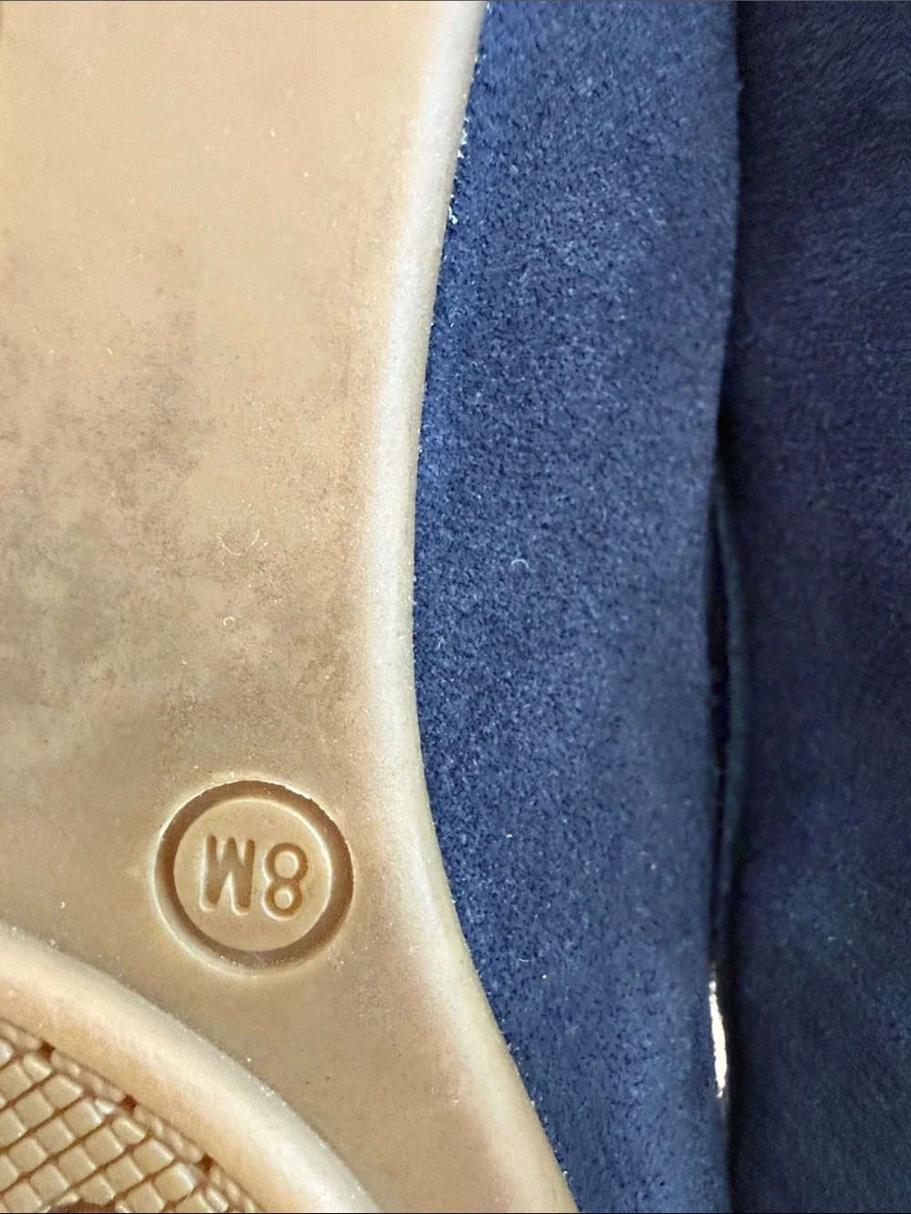 Talbots Navy Suede Moccasin Flats with Mint & Pink Sailboat Embroidery - Picture 5 of 10